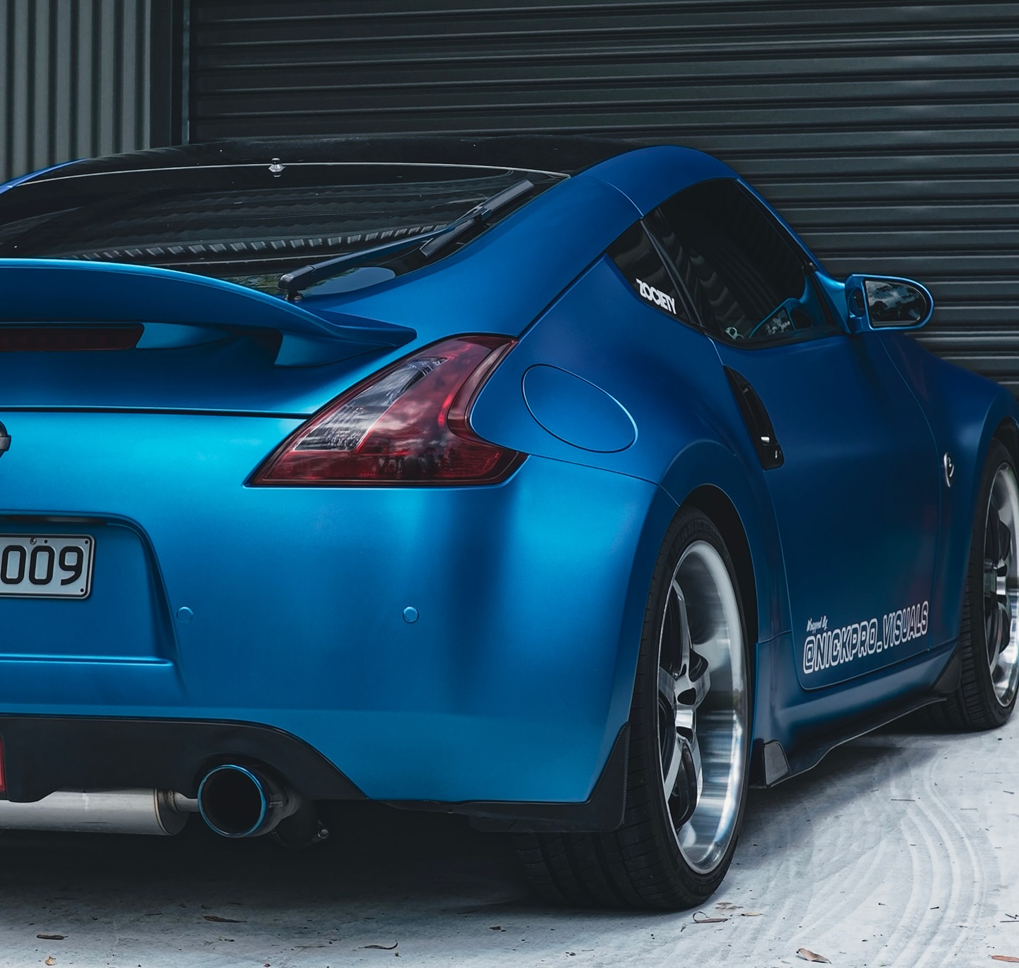 Colour change wrap and personal vehicle styling on a sports car